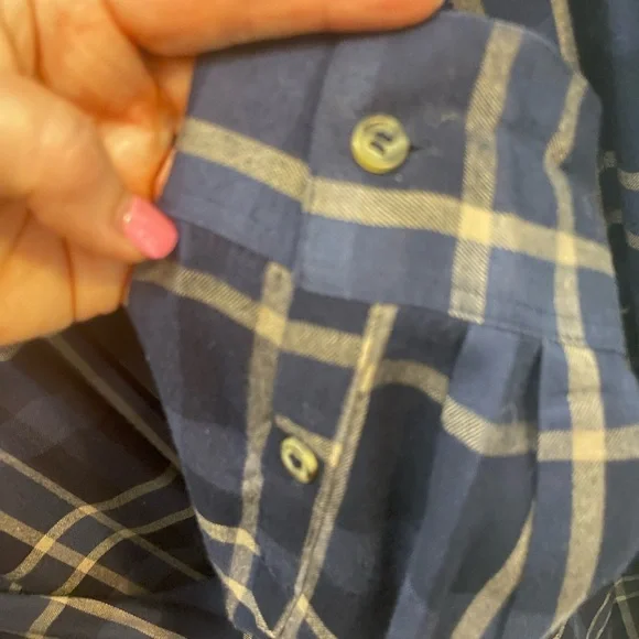 Plaid Button Up Tunic - Picture 4 of 4